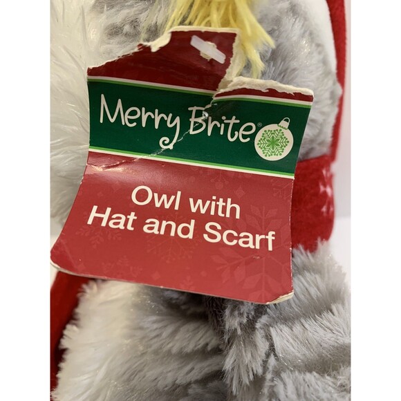 Dan Dee Owl Plush Snowflake Hat And Scarf Merry Brite Stuffed Animal Toy 8 Inch - Picture 9 of 11